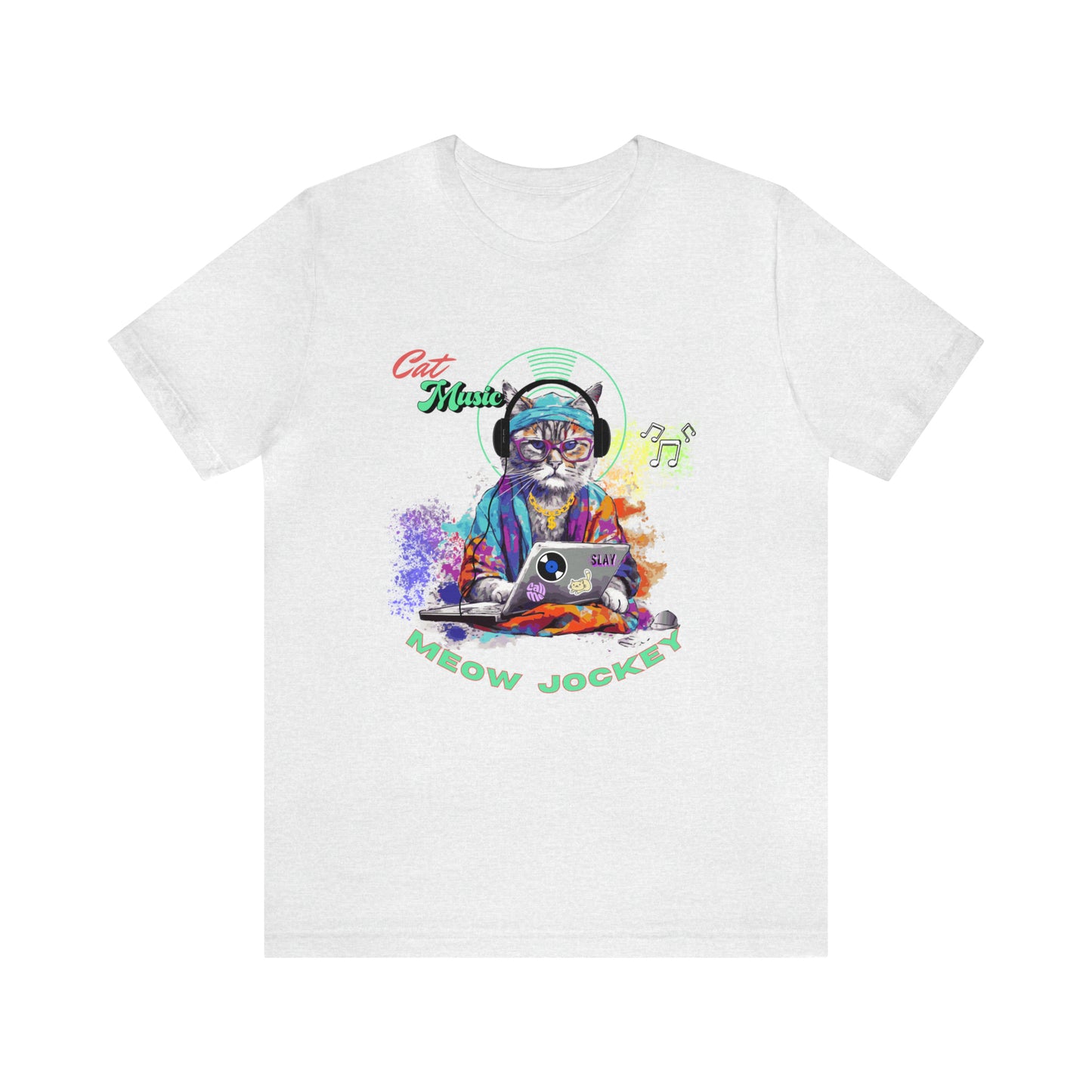 Cat DJ Unisex Jersey Short Sleeve Tee