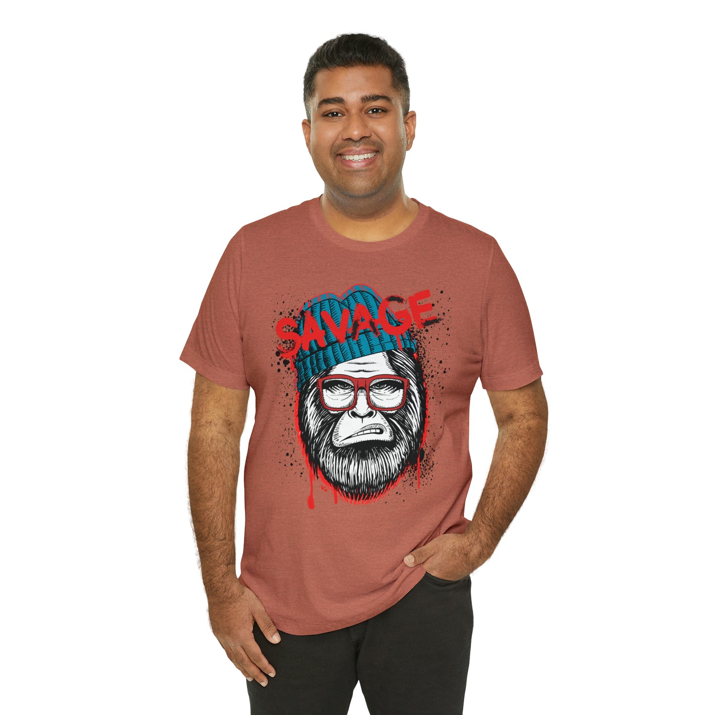 Bigfoot Savage graffiti urban Unisex Jersey Short Sleeve Tee