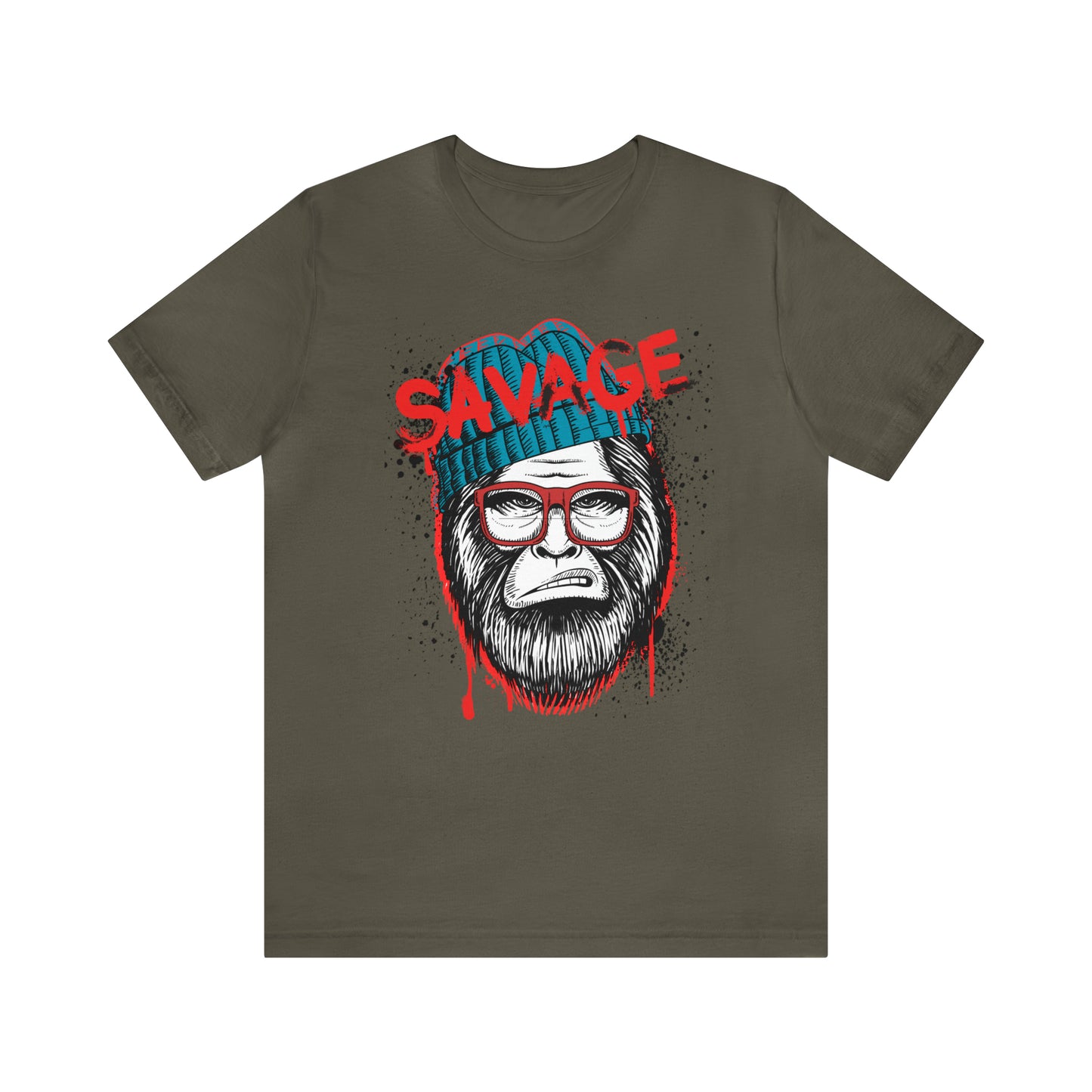 Bigfoot Savage graffiti urban Unisex Jersey Short Sleeve Tee