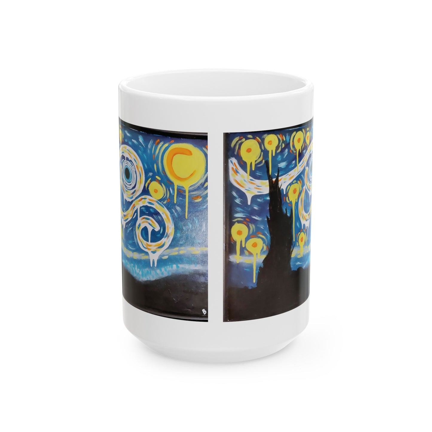 Ceramic Mug, (11oz, 15oz) Artwork A starry Night