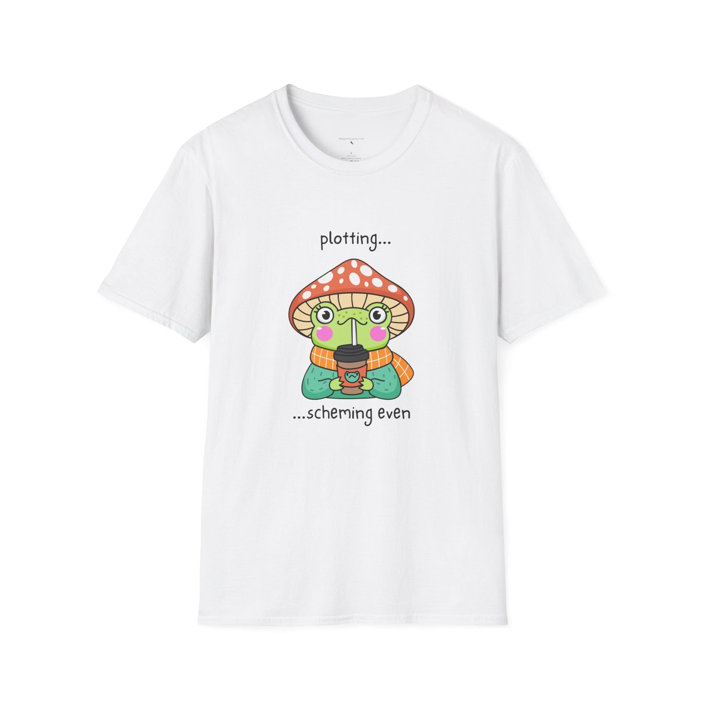 Frog with coffee Unisex Softstyle T-Shirt