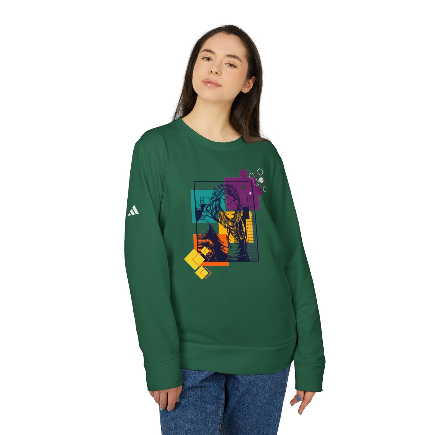 adidas® Unisex Fleece Crewneck Sweatshirt