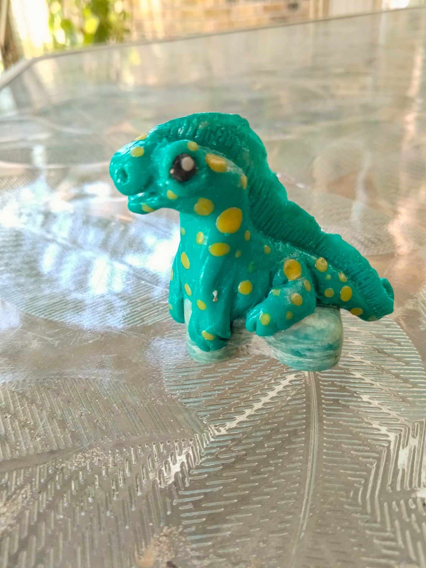 Crystal dino clay collectible