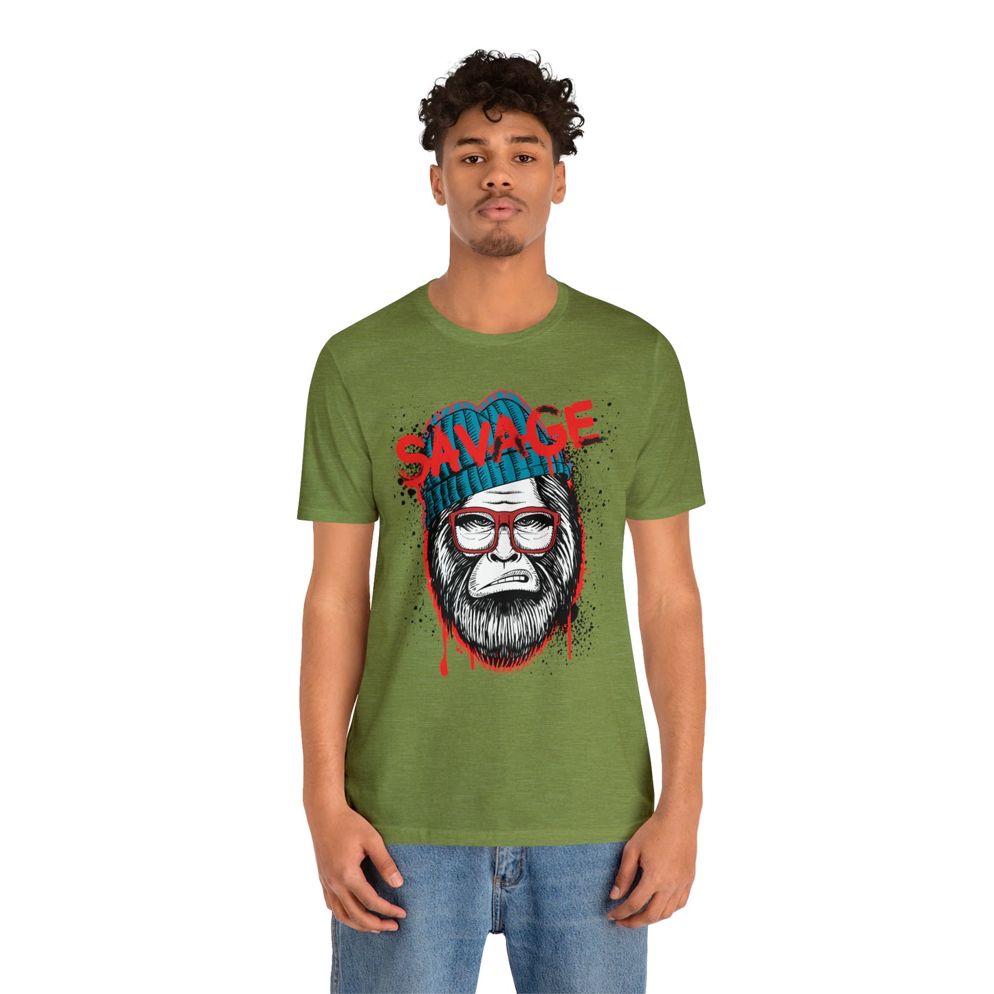 Bigfoot Savage graffiti urban Unisex Jersey Short Sleeve Tee