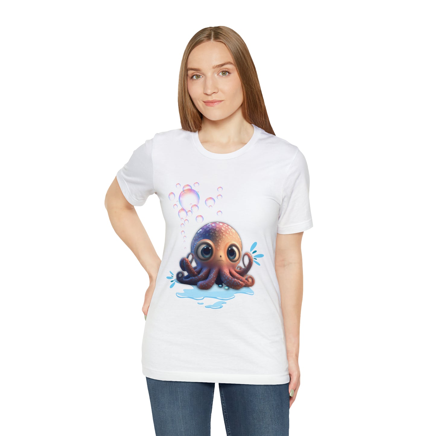 Kawaii Octopus Unisex Jersey Short Sleeve Tee