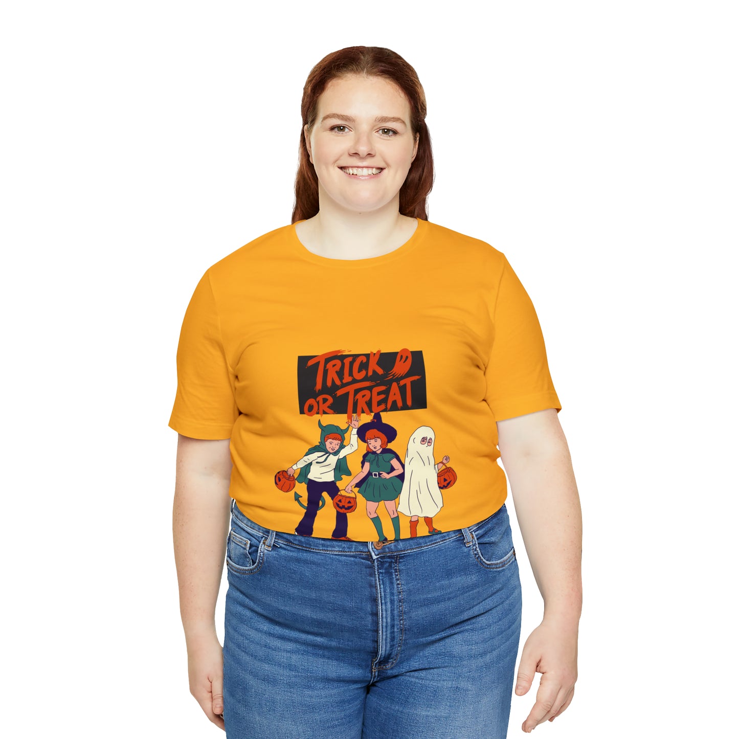 Halloween Trick or Treat Unisex Jersey Short Sleeve Tee