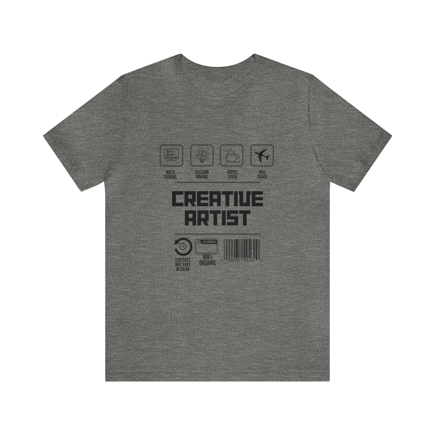 Creative Artist urban streetwear  Unisex Jersey Short Sleeve Tee black text