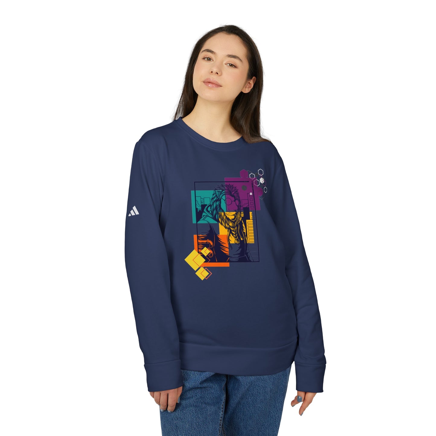 adidas® Unisex Fleece Crewneck Sweatshirt