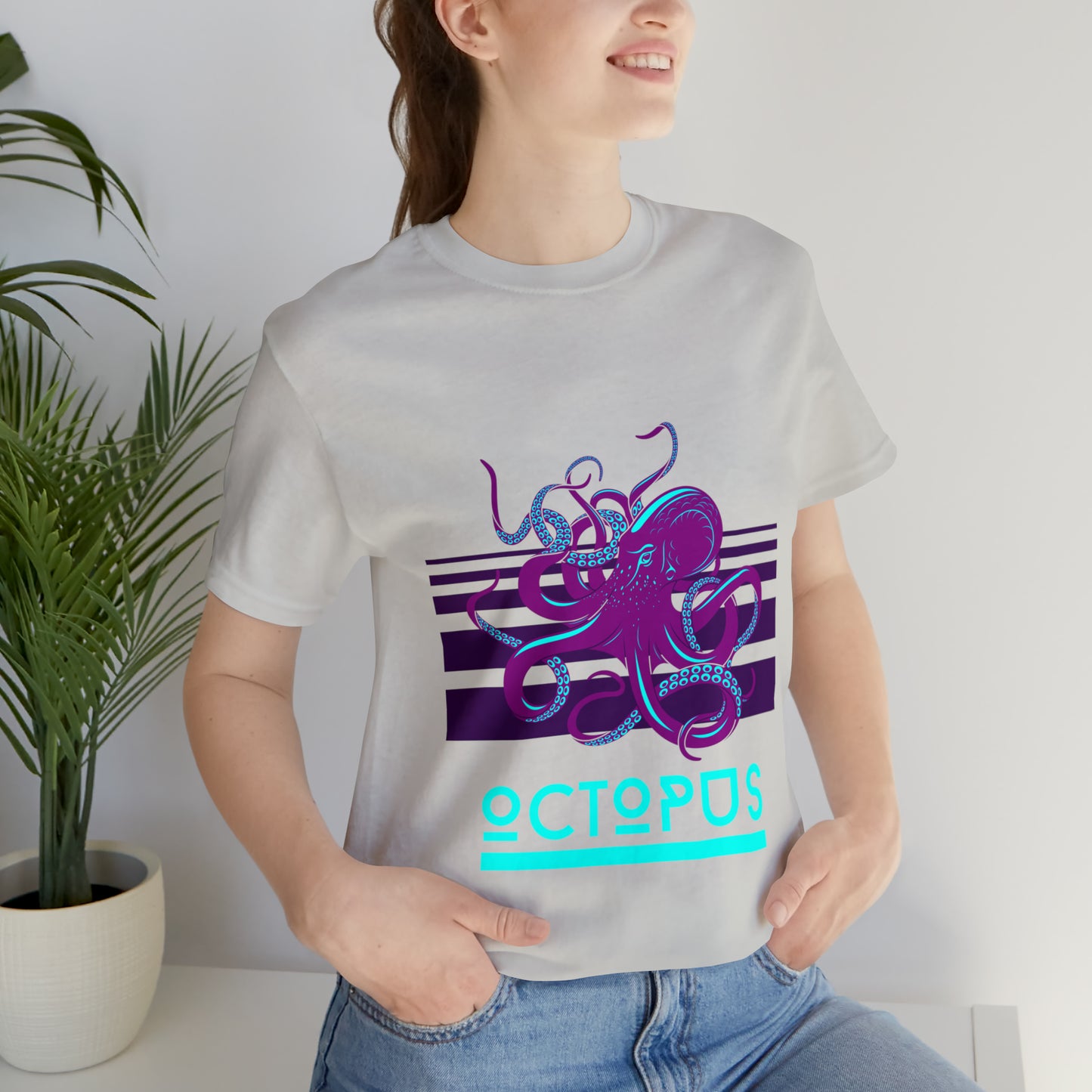 Octopus retro Unisex Jersey Short Sleeve Tee