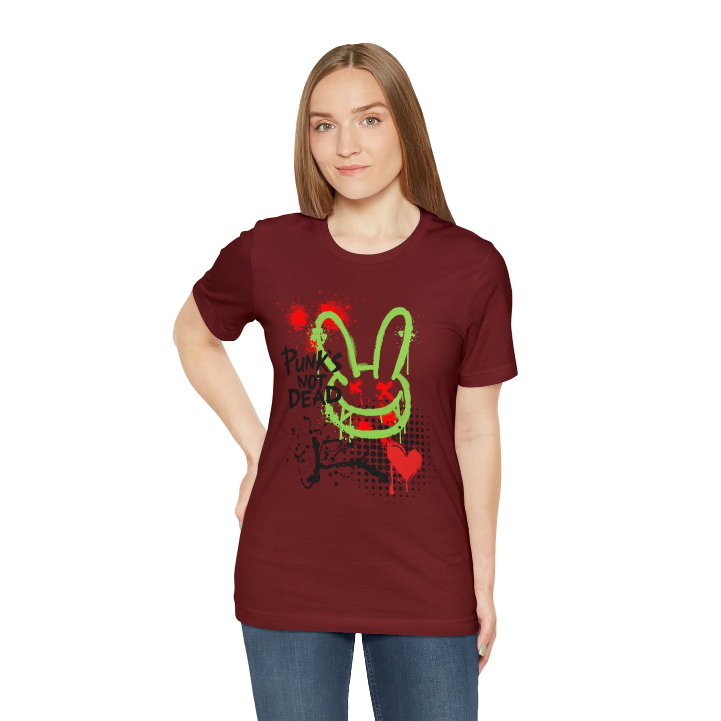 Punks not dead bunny Unisex Jersey Short Sleeve Tee