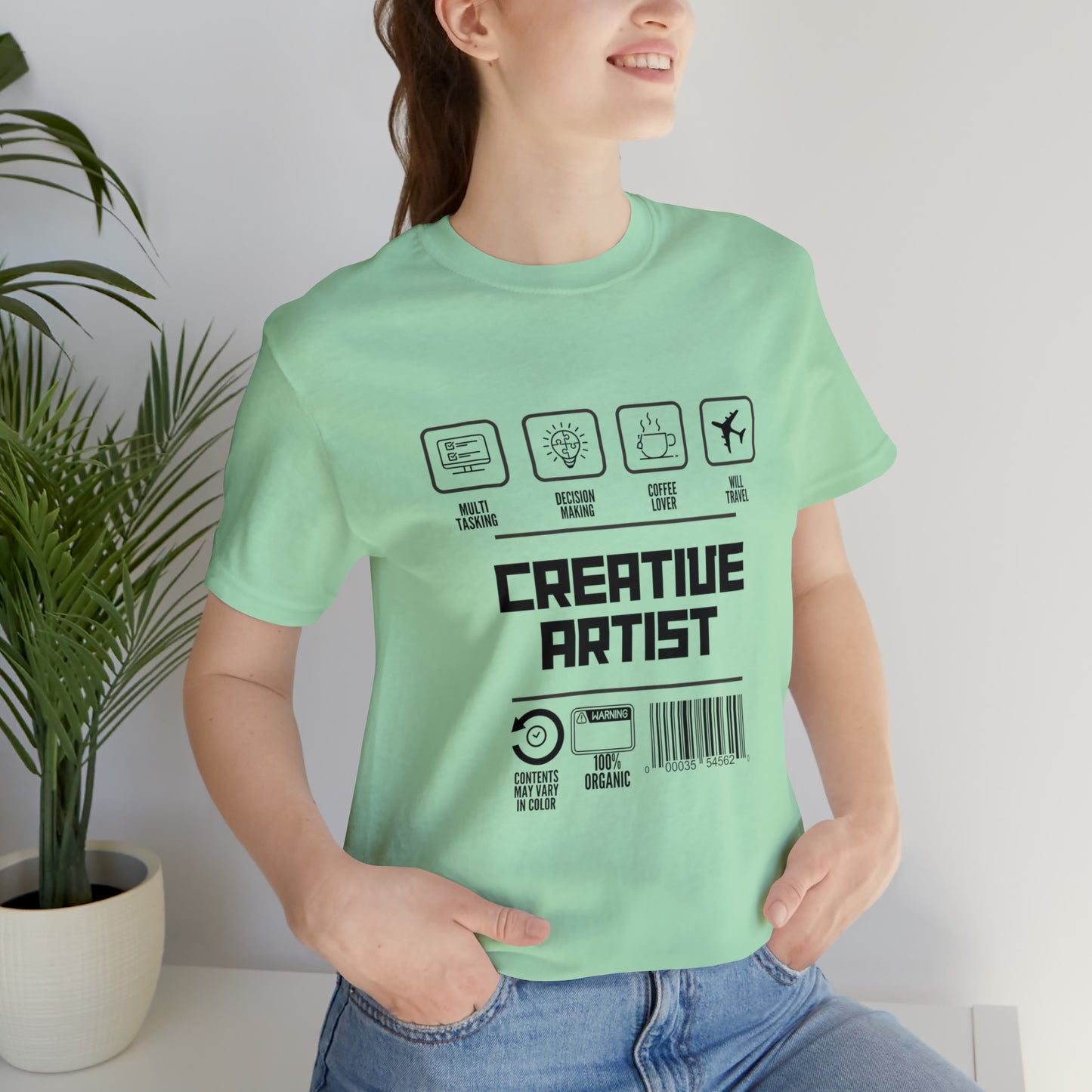 Creative Artist urban streetwear  Unisex Jersey Short Sleeve Tee black text