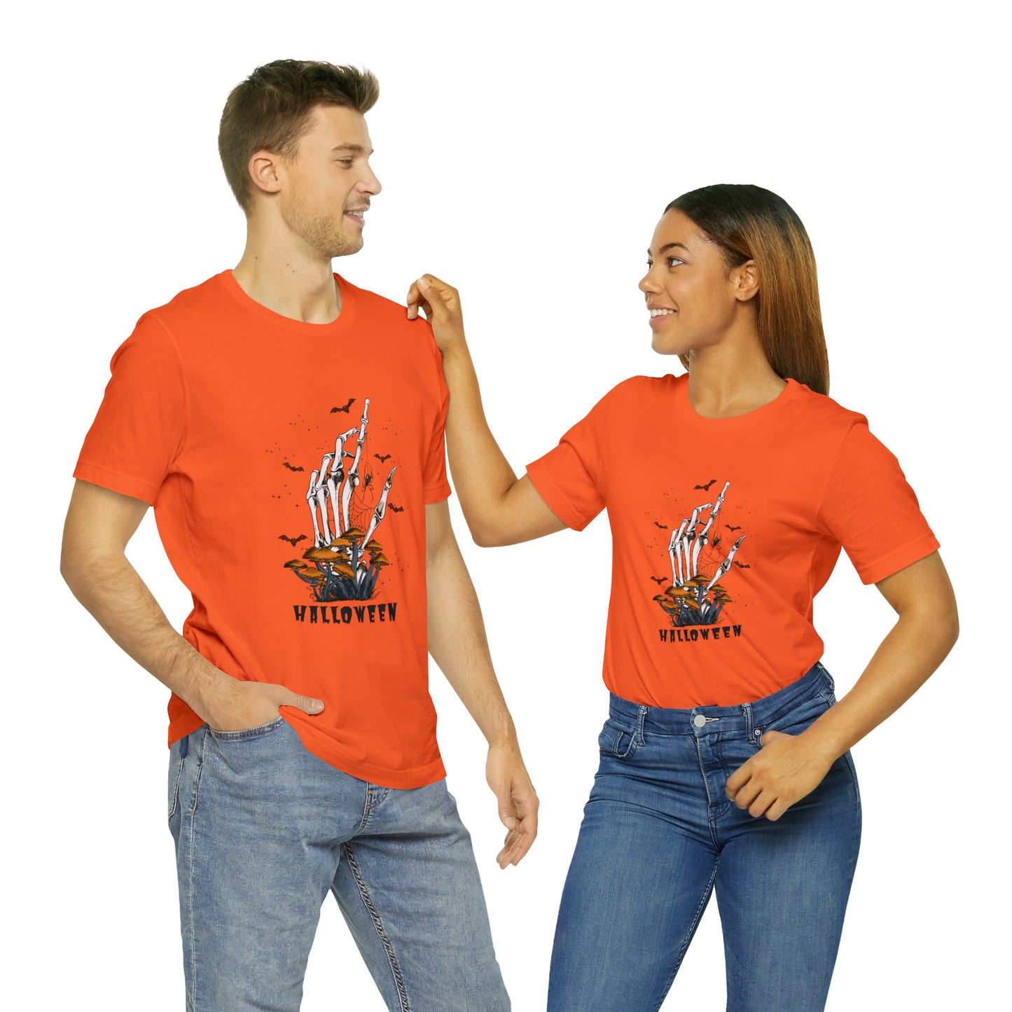 Halloween hand mushrooms Unisex Jersey Short Sleeve Tee