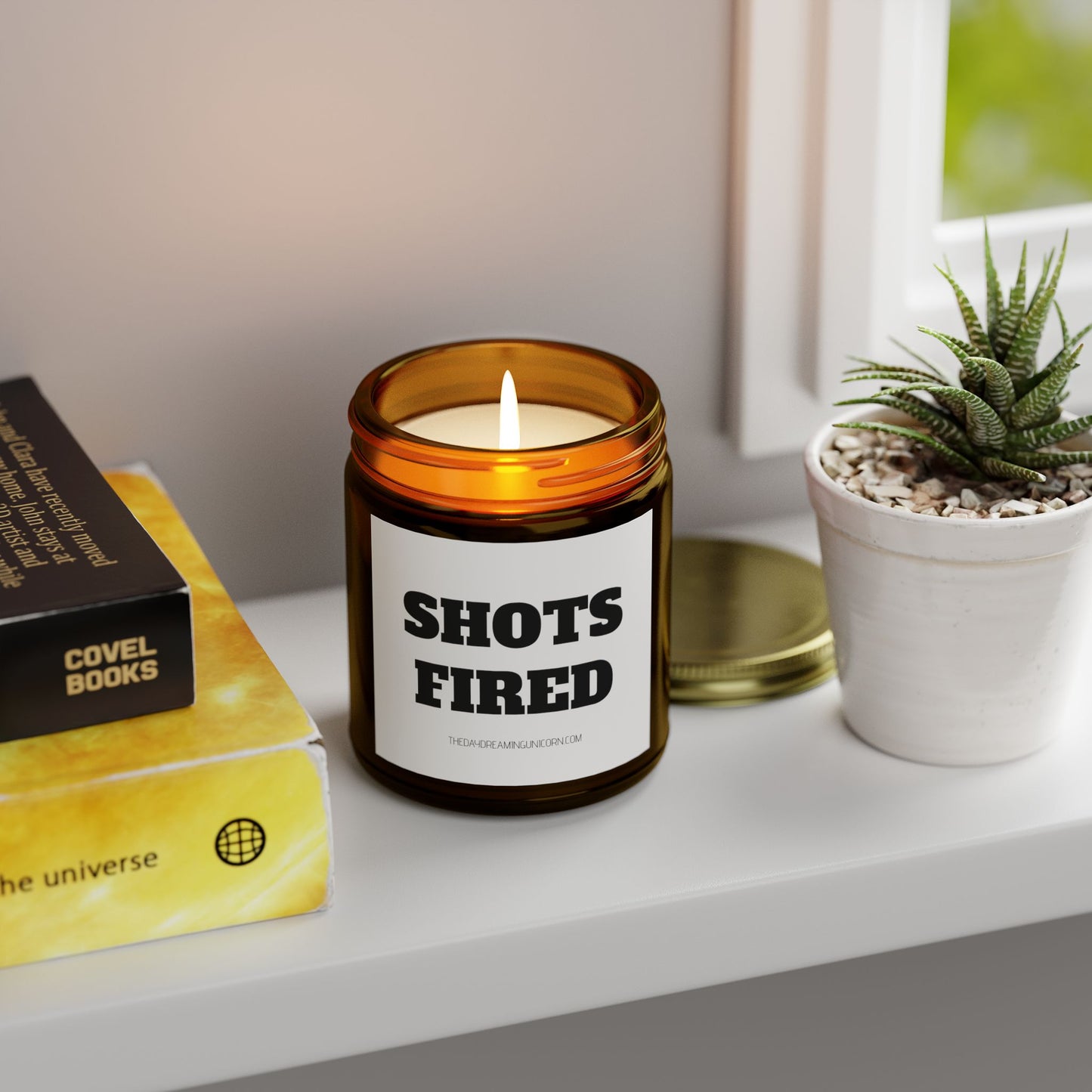 Shots fired Scented Coconut Apricot Candles (4oz, 9oz)