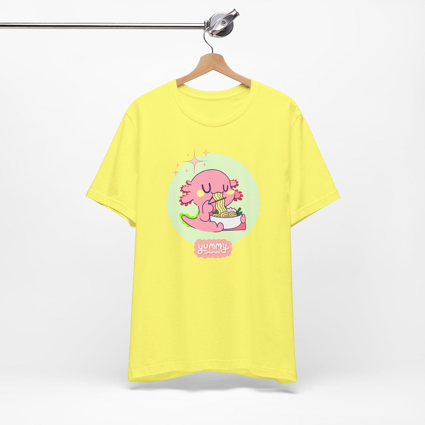 Kawaii Axolotl Ramen Unisex Jersey Short Sleeve Tee