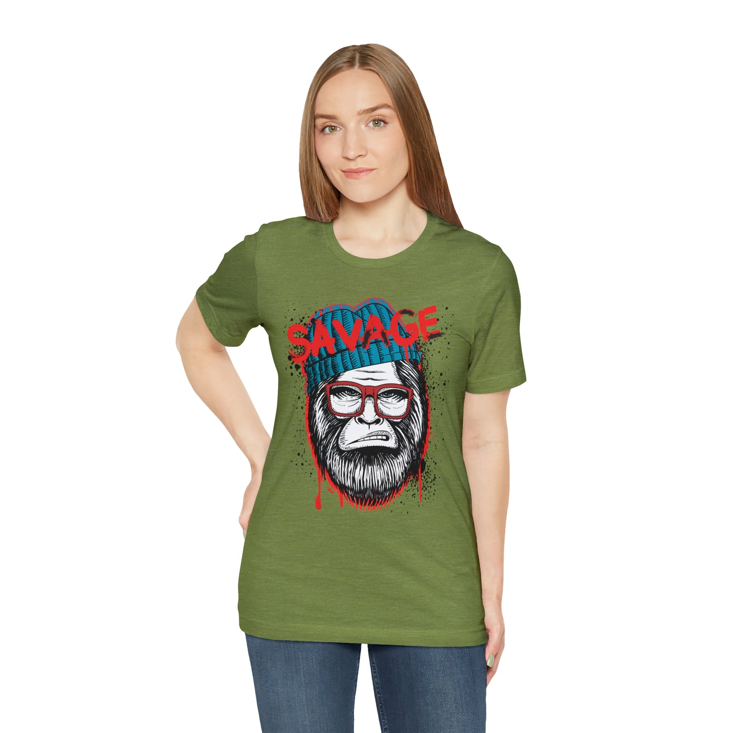 Bigfoot Savage graffiti urban Unisex Jersey Short Sleeve Tee