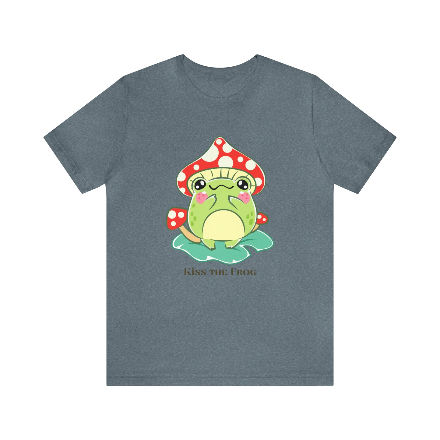 Kiss the frog kawaii cute Unisex Jersey Short Sleeve Tee