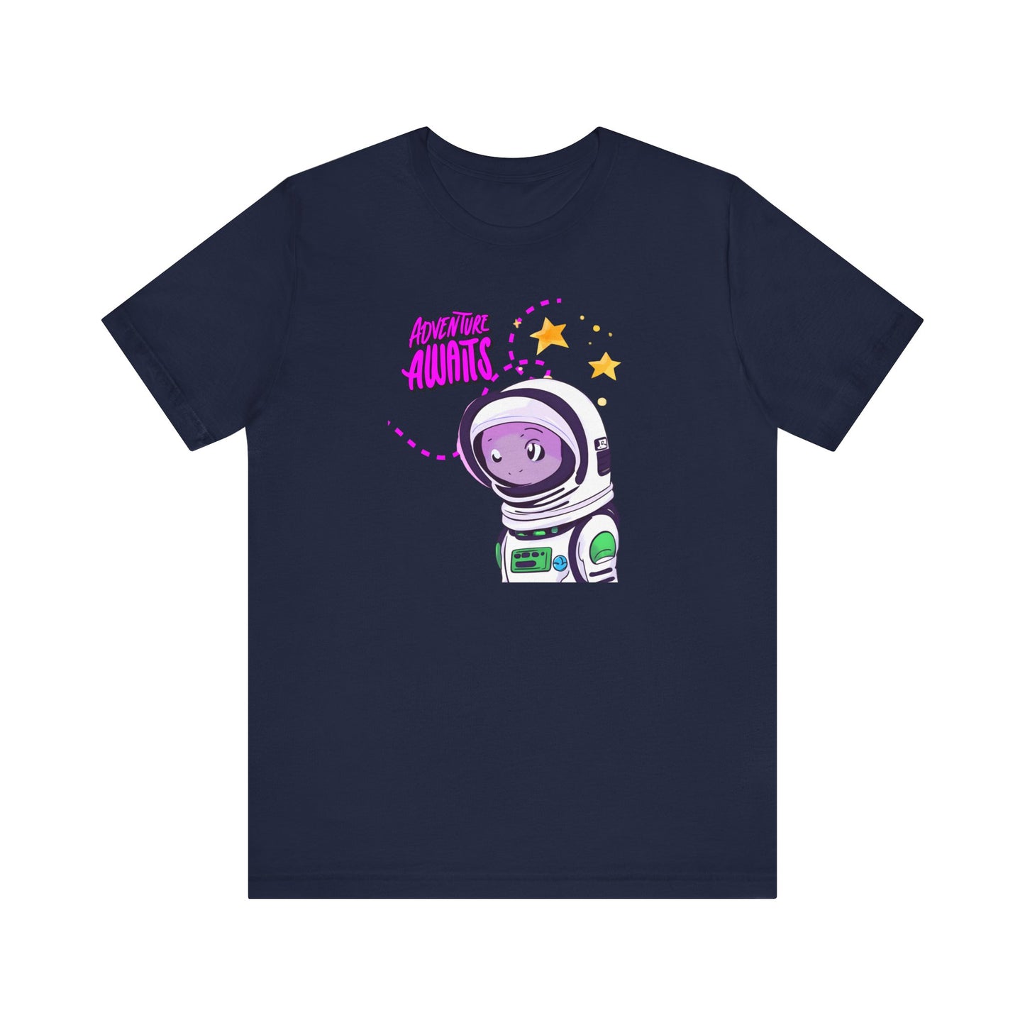 Adventure awaits Cute Alien Unisex Jersey Short Sleeve Tee