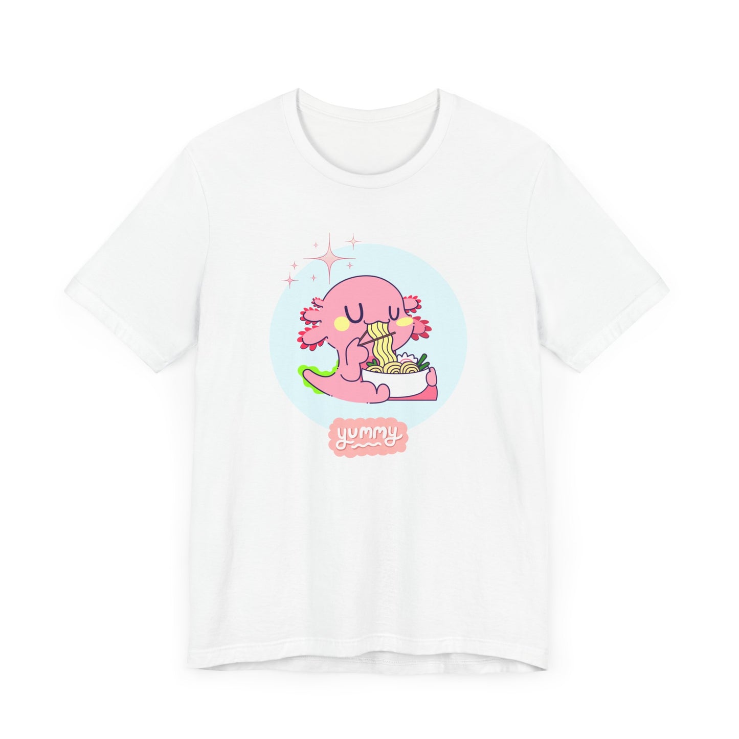 Kawaii Axolotl Ramen Unisex Jersey Short Sleeve Tee