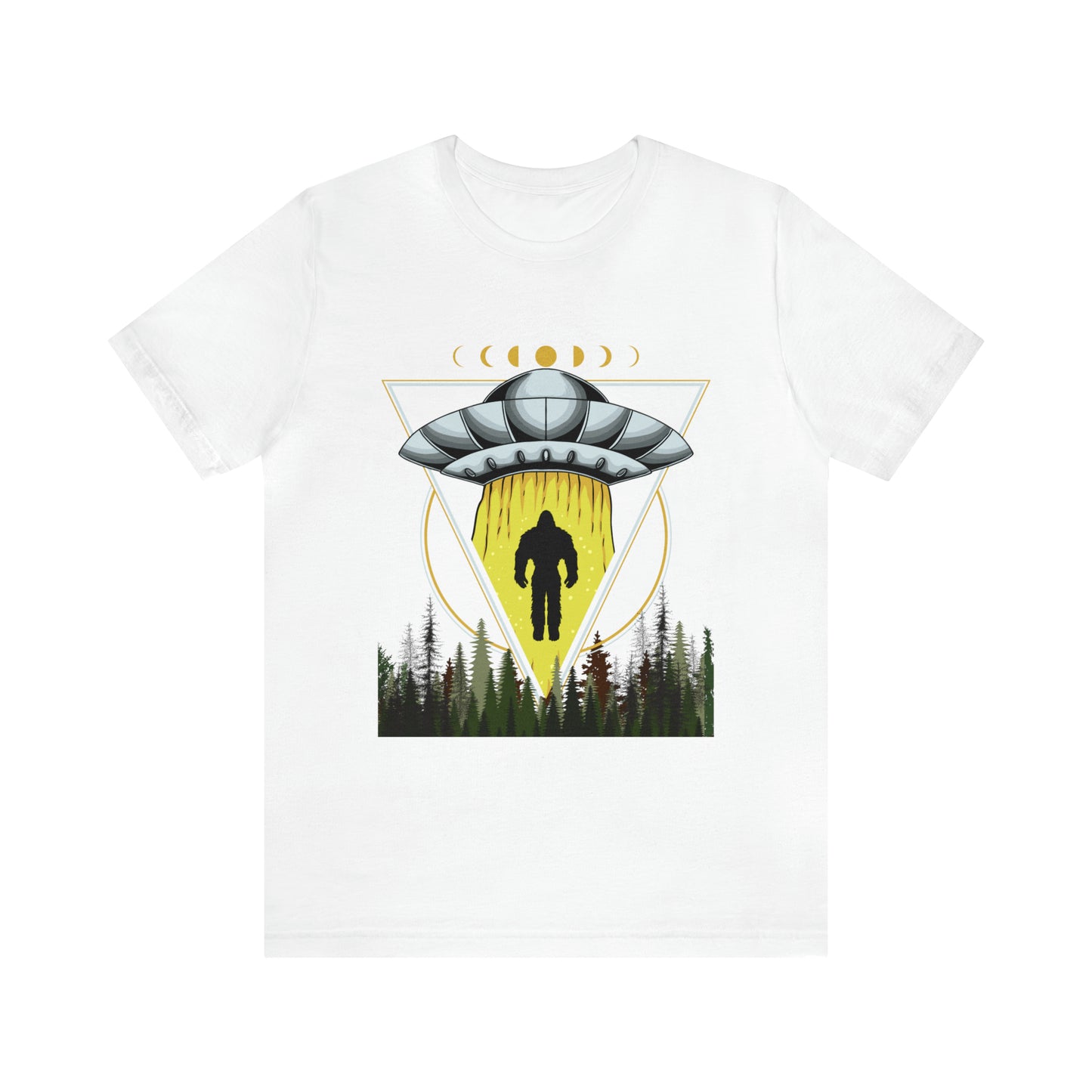 Bigfoot UFO Abduction Unisex Jersey Short Sleeve Tee