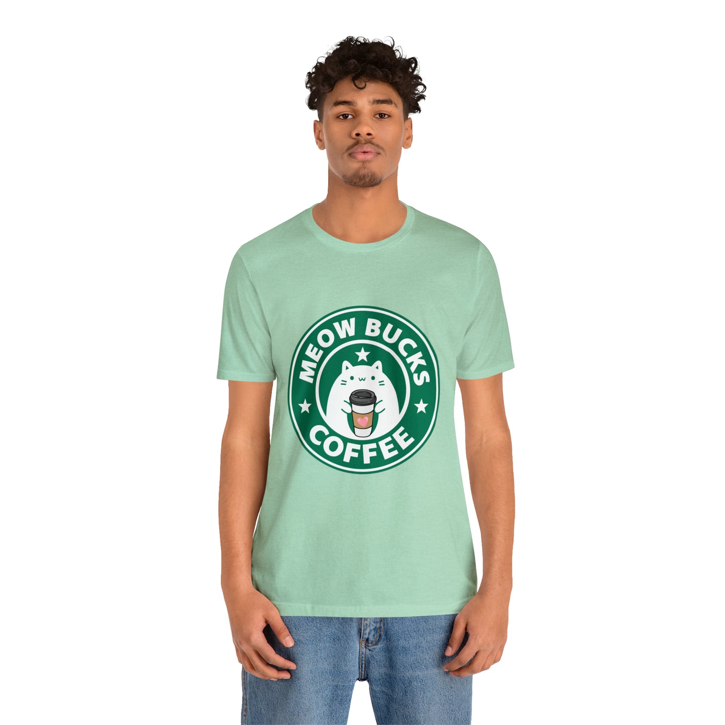 MeowBucks Coffee Unisex Jersey Short Sleeve Tee