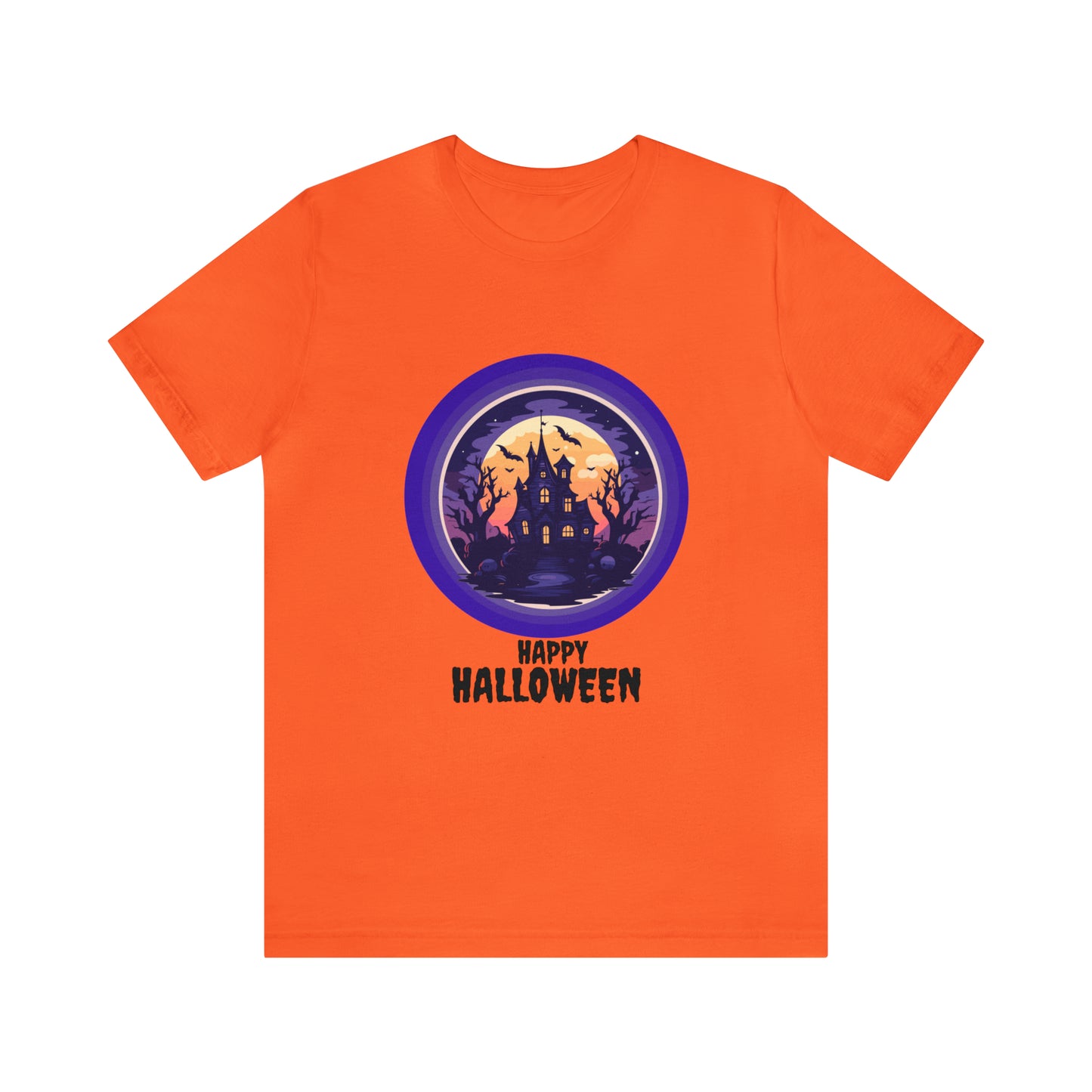 Halloween haunted house Unisex Jersey Short Sleeve Tee