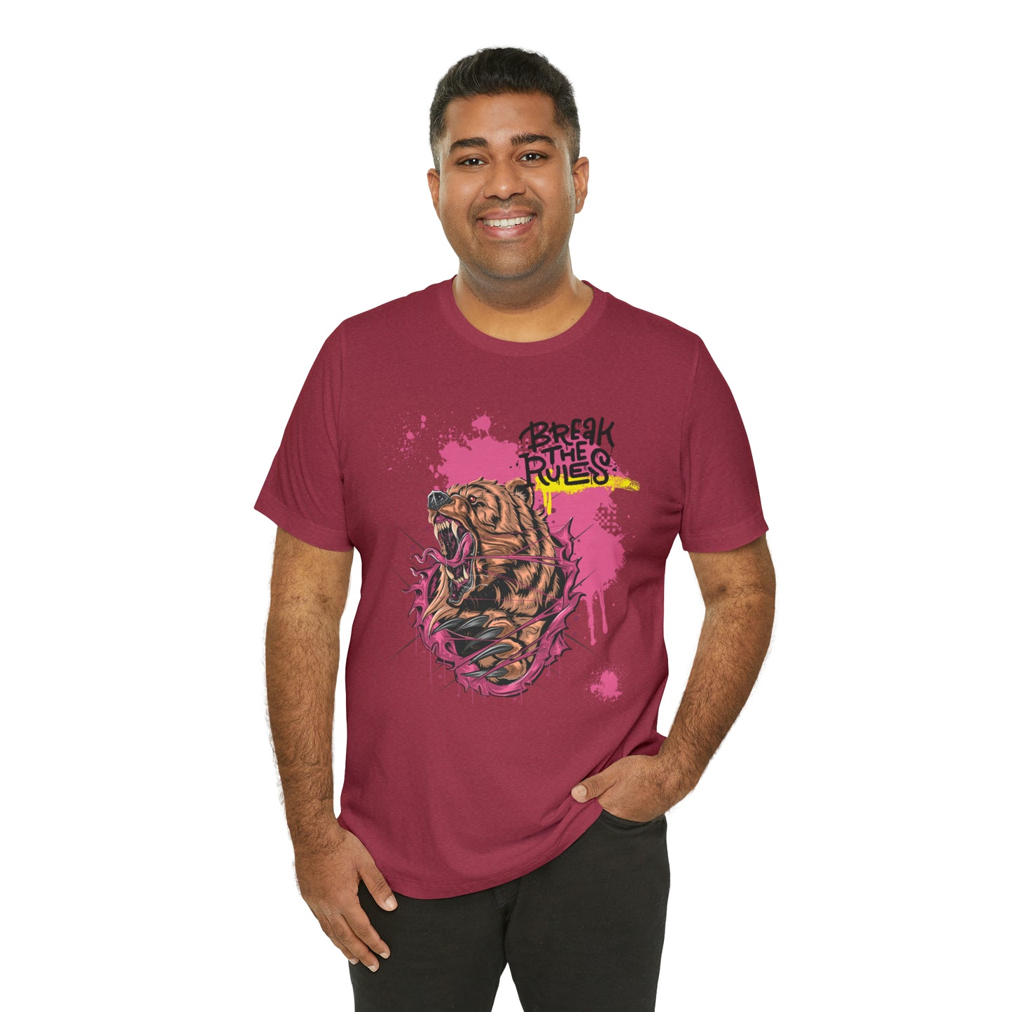 Break the rules Bear Unisex Jersey Short Sleeve Tee