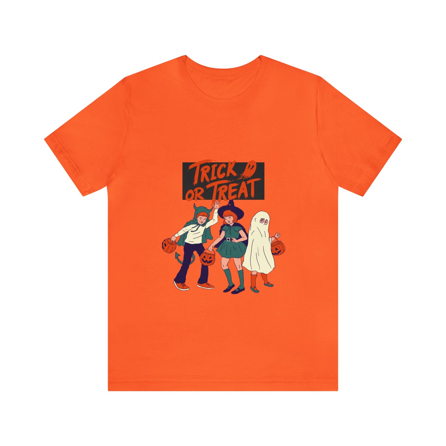 Halloween Trick or Treat Unisex Jersey Short Sleeve Tee