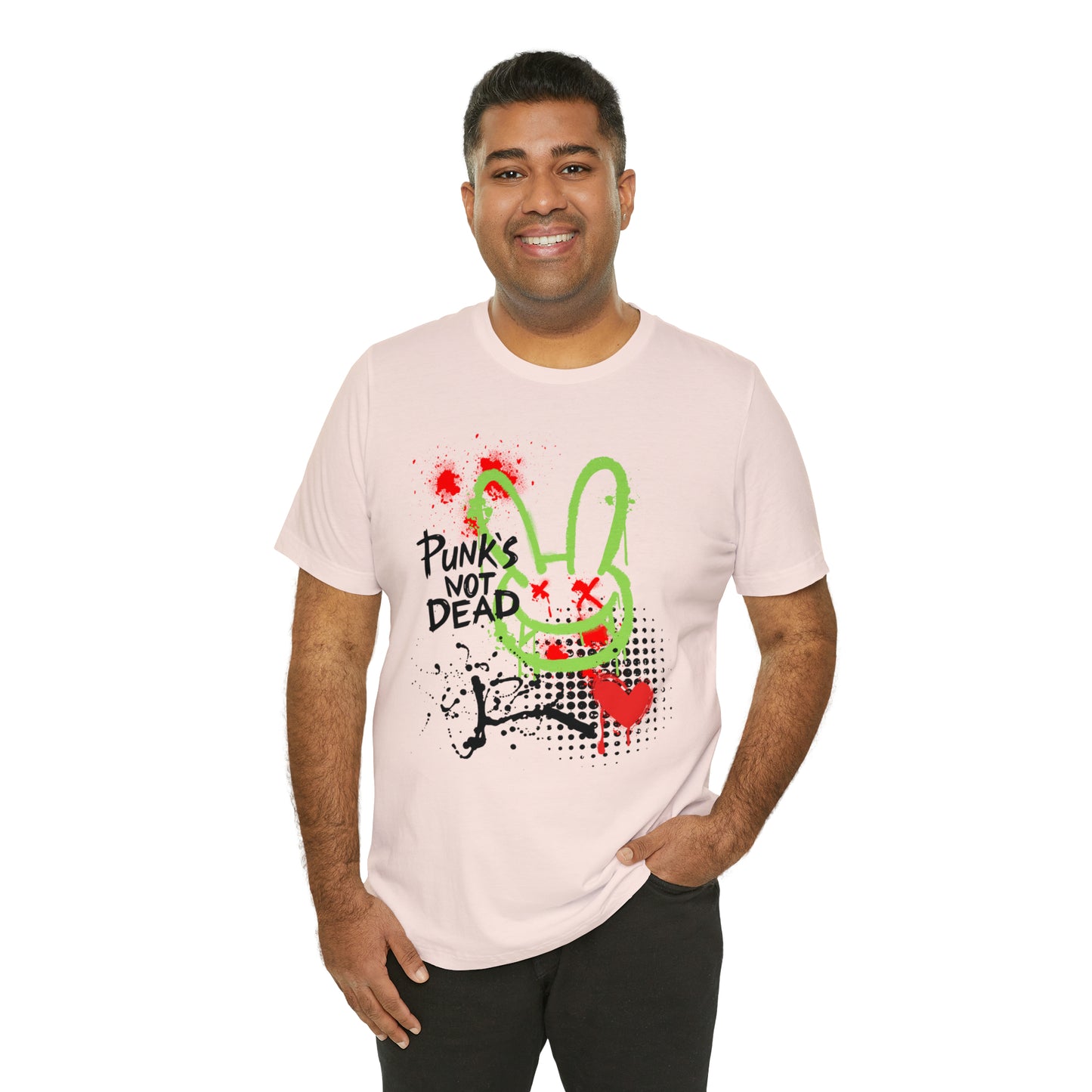 Punks not dead bunny Unisex Jersey Short Sleeve Tee