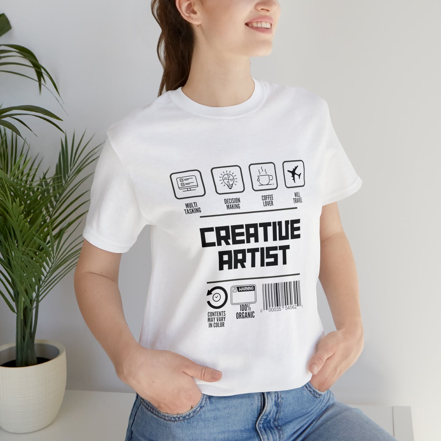 Creative Artist urban streetwear  Unisex Jersey Short Sleeve Tee black text