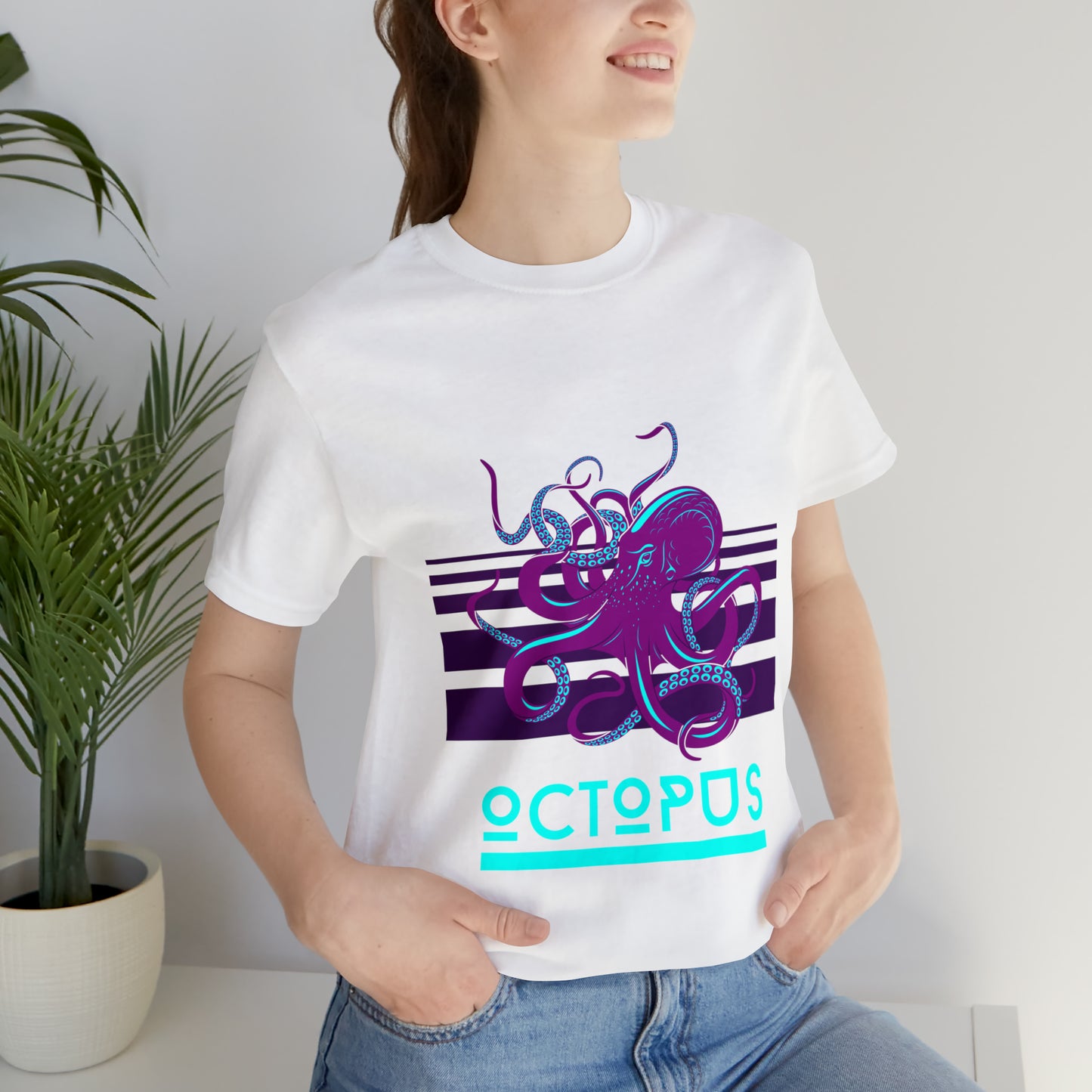 Octopus retro Unisex Jersey Short Sleeve Tee