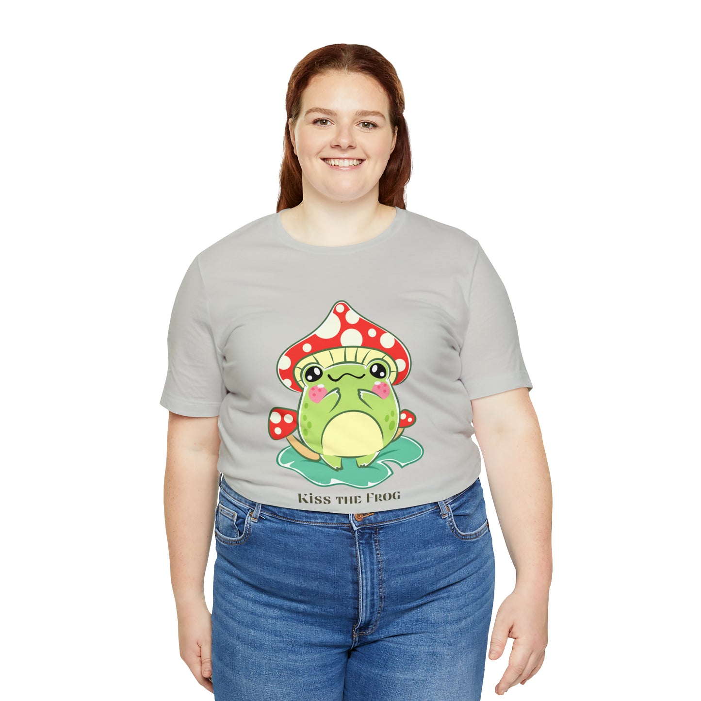 Kiss the frog kawaii cute Unisex Jersey Short Sleeve Tee