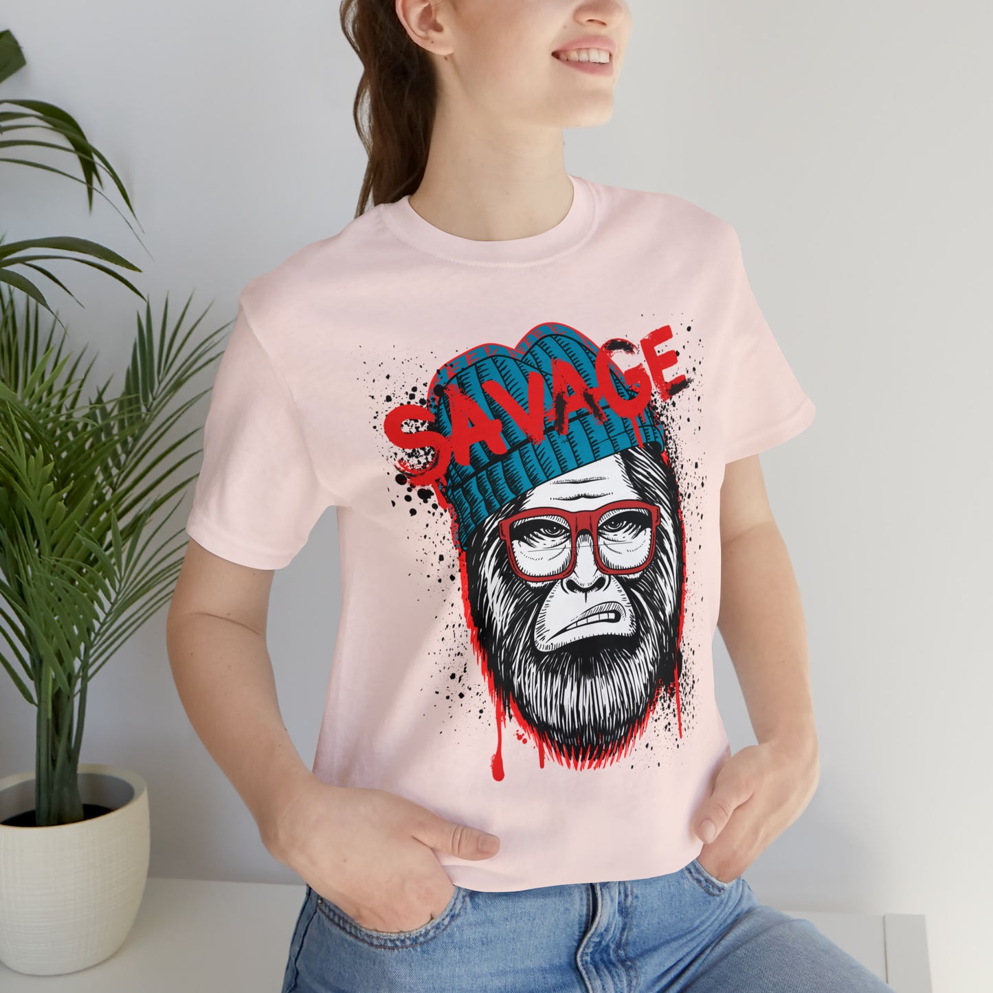 Bigfoot Savage graffiti urban Unisex Jersey Short Sleeve Tee