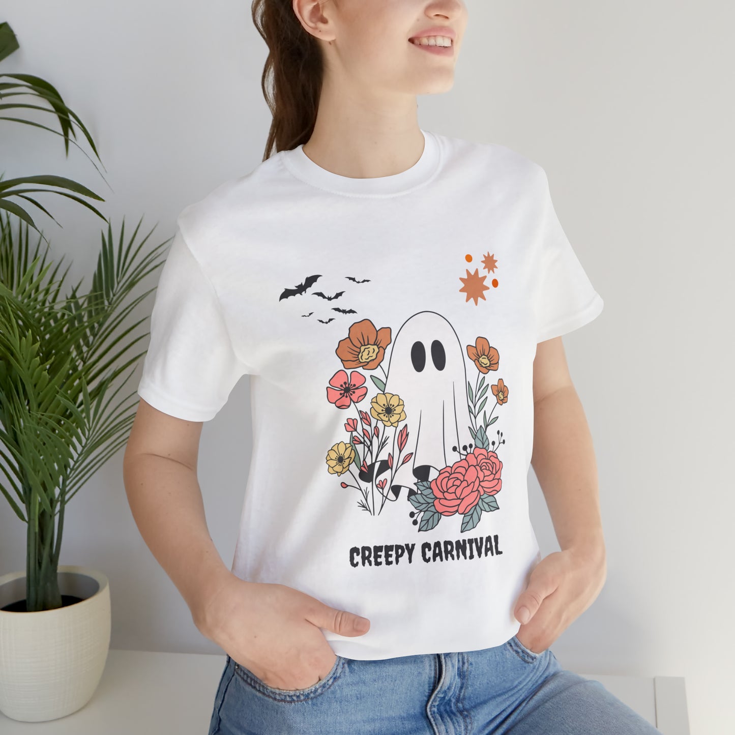 Halloween creepy carnival Unisex Jersey Short Sleeve Tee