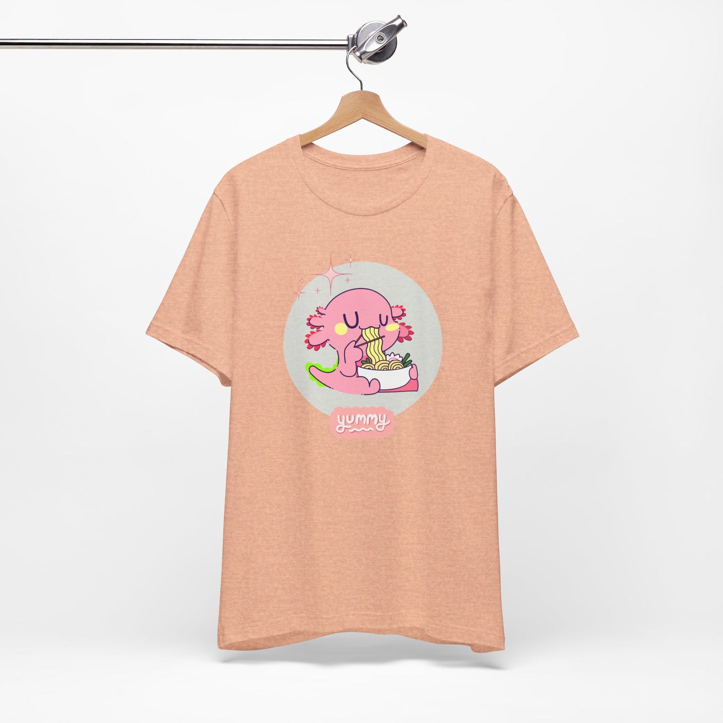 Kawaii Axolotl Ramen Unisex Jersey Short Sleeve Tee