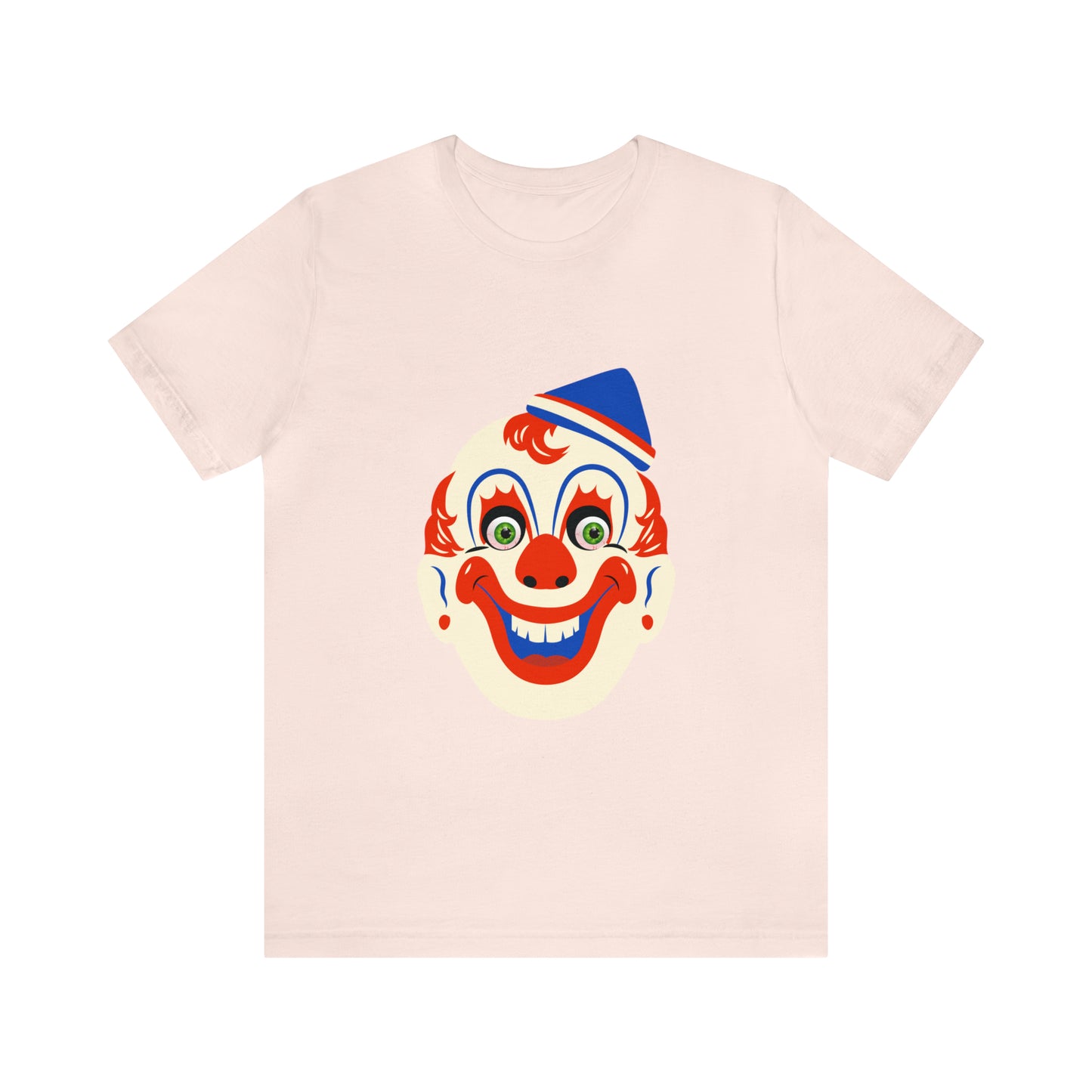 Halloween creepy clown mask Unisex Jersey Short Sleeve Tee