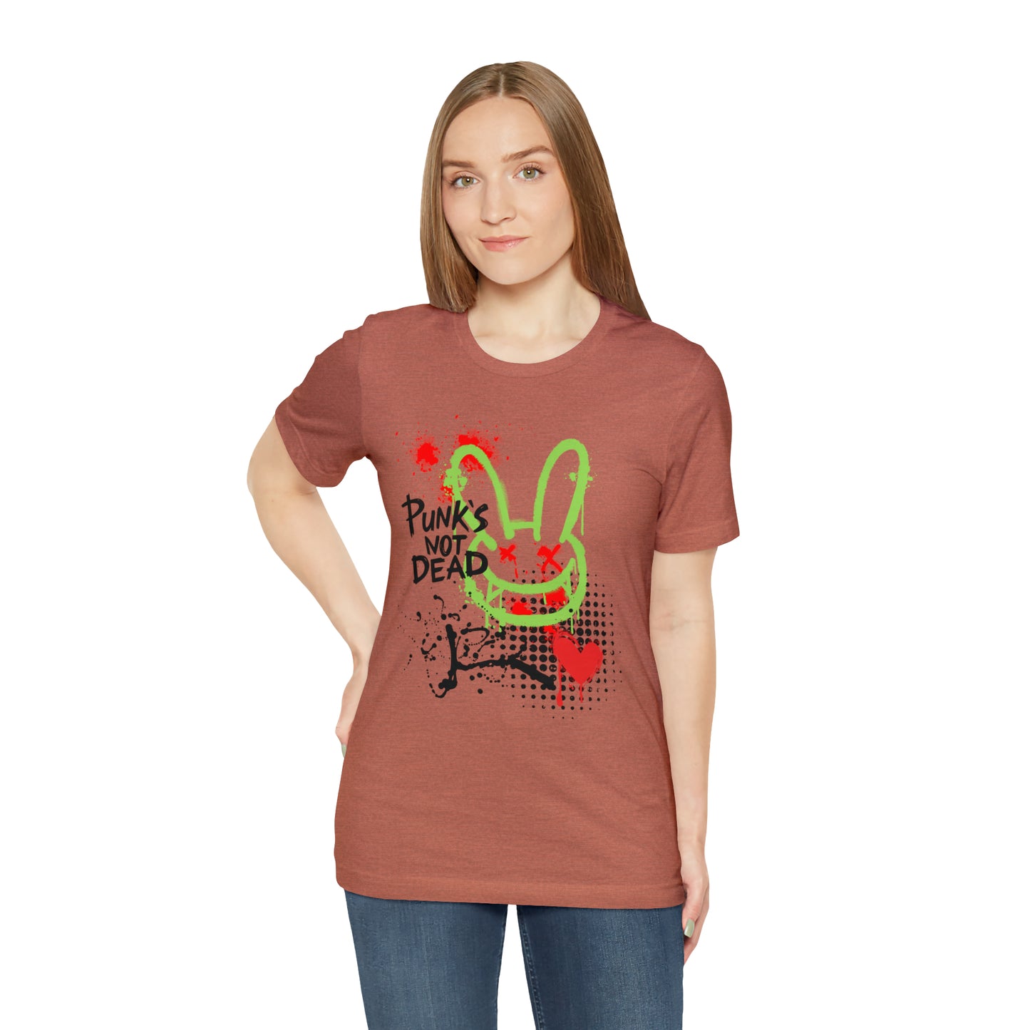 Punks not dead bunny Unisex Jersey Short Sleeve Tee