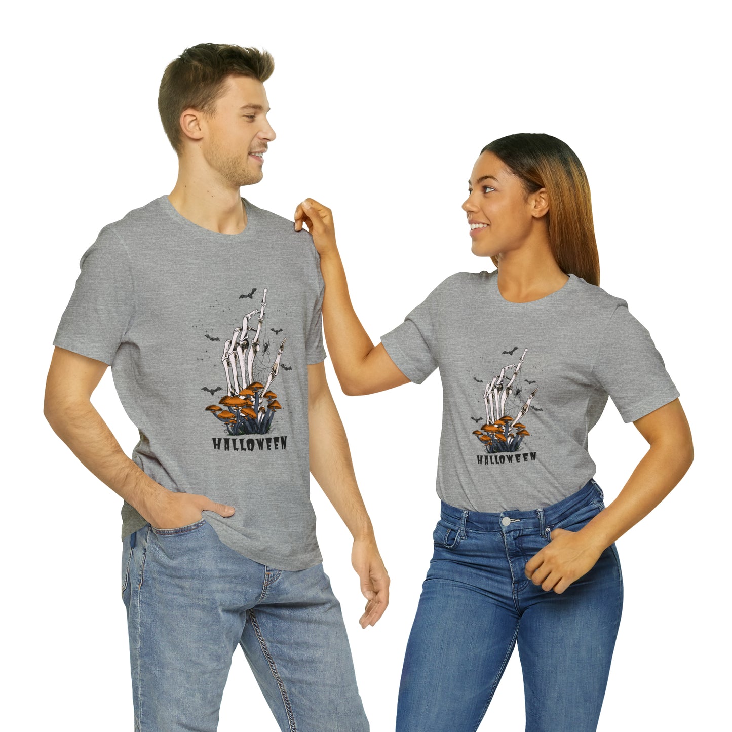 Halloween hand mushrooms Unisex Jersey Short Sleeve Tee