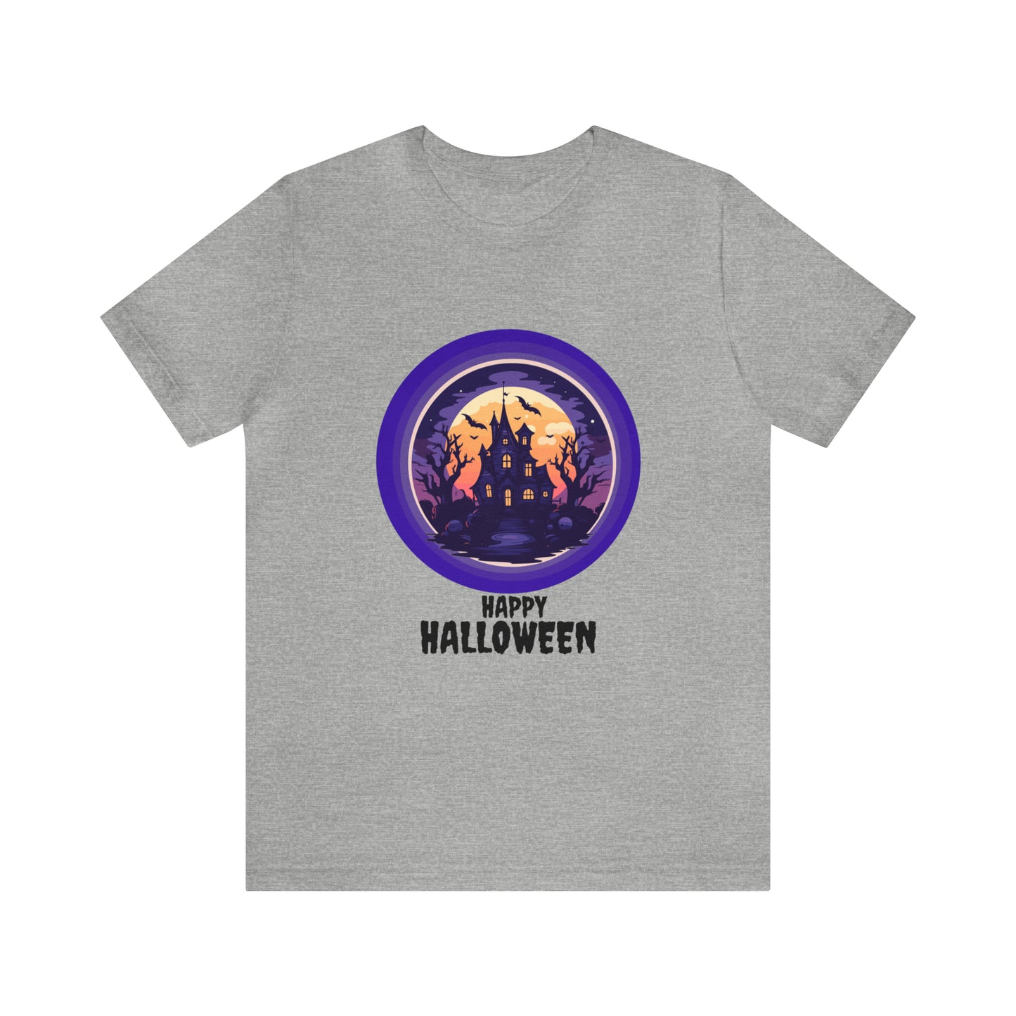 Halloween haunted house Unisex Jersey Short Sleeve Tee