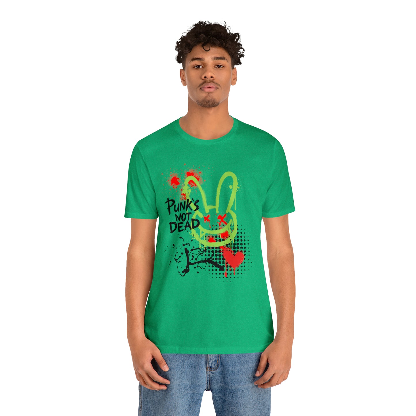 Punks not dead bunny Unisex Jersey Short Sleeve Tee