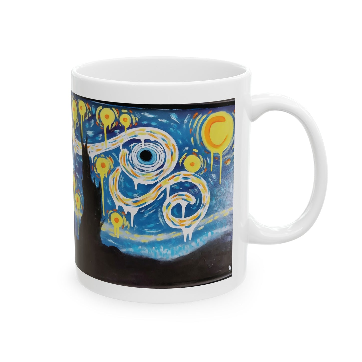 Ceramic Mug, (11oz, 15oz) Artwork A starry Night