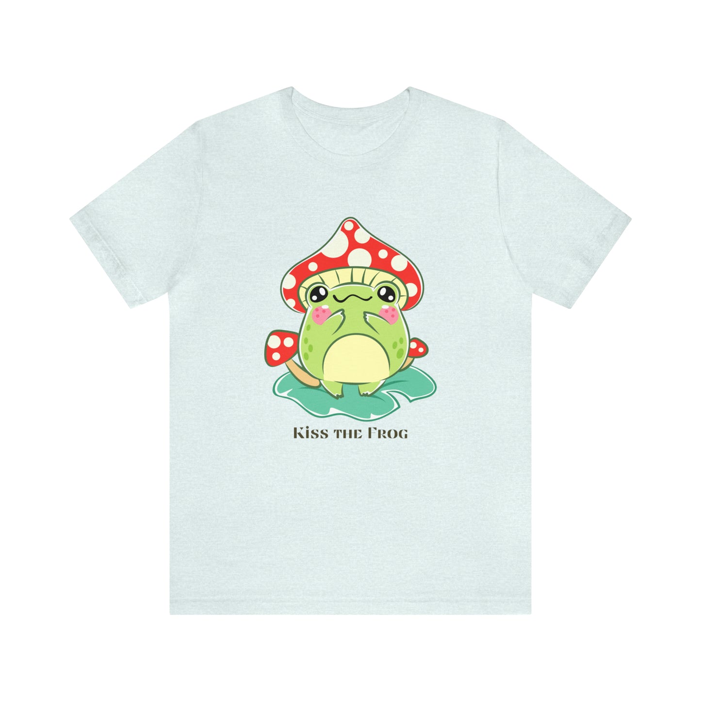 Kiss the frog kawaii cute Unisex Jersey Short Sleeve Tee