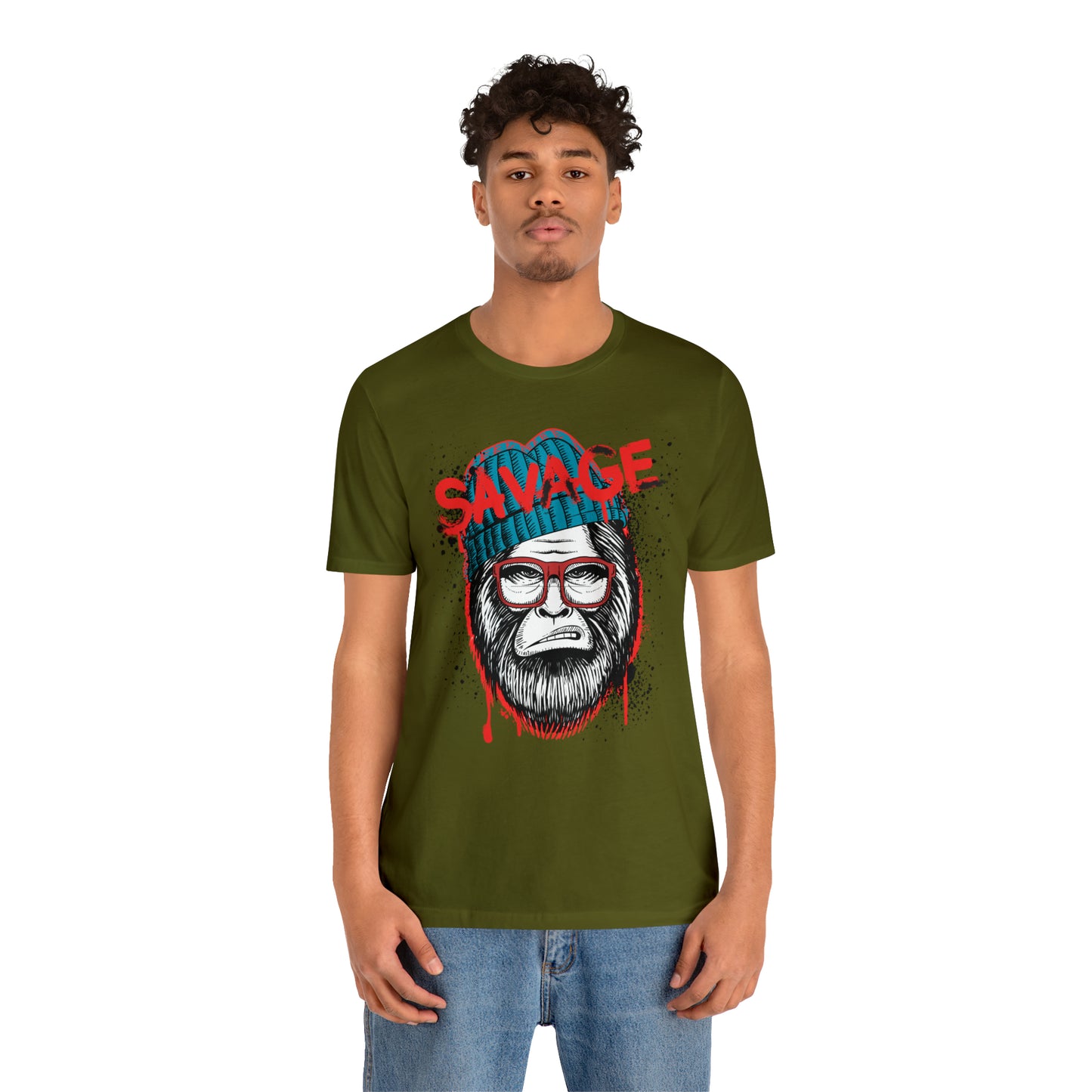 Bigfoot Savage graffiti urban Unisex Jersey Short Sleeve Tee