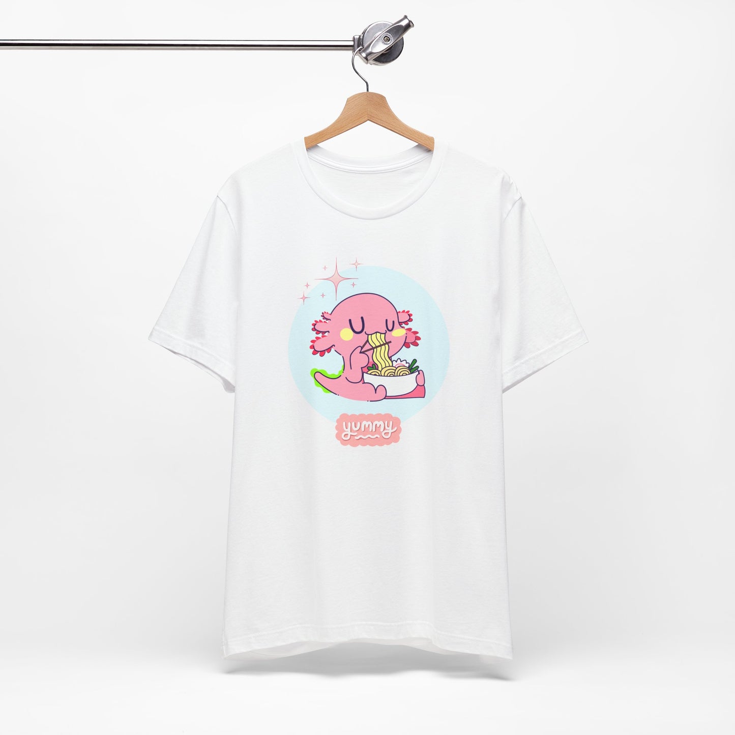 Kawaii Axolotl Ramen Unisex Jersey Short Sleeve Tee