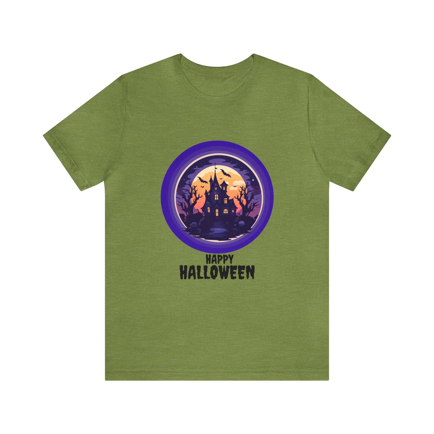 Halloween haunted house Unisex Jersey Short Sleeve Tee