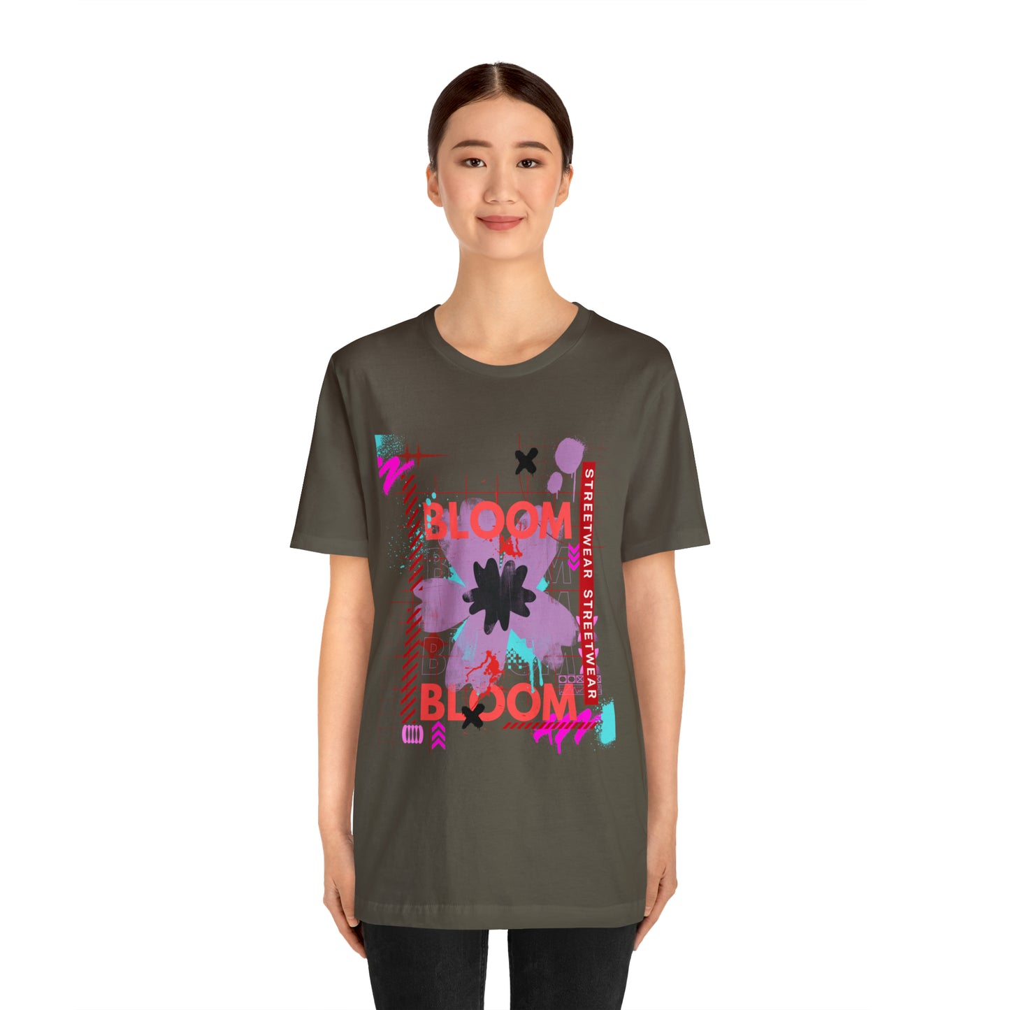 Bloom flower streetwear urban Unisex Jersey Short Sleeve Tee