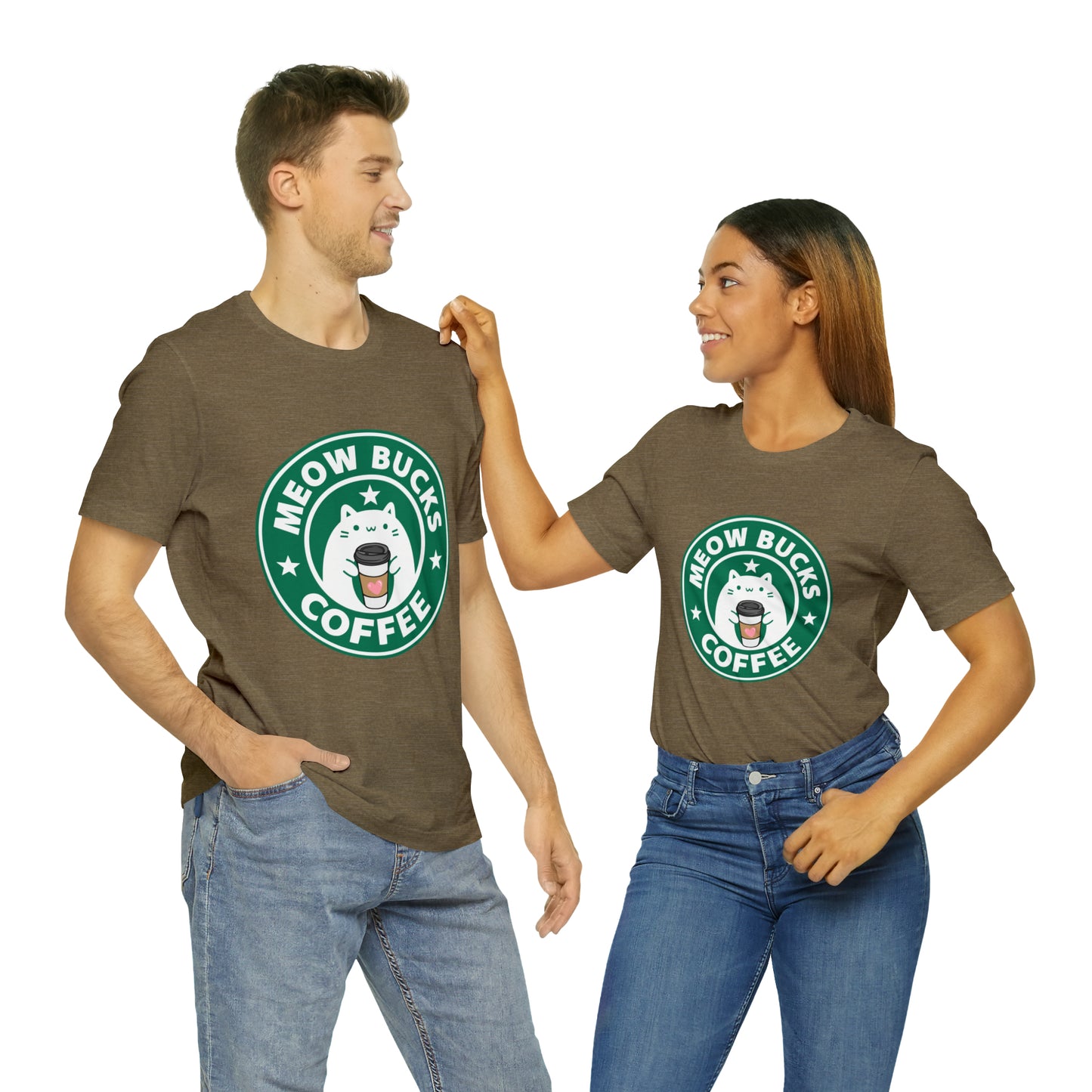 MeowBucks Coffee Unisex Jersey Short Sleeve Tee