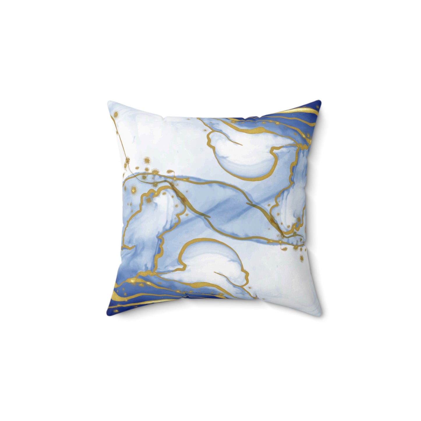 Blue marble Spun Polyester Square Pillow