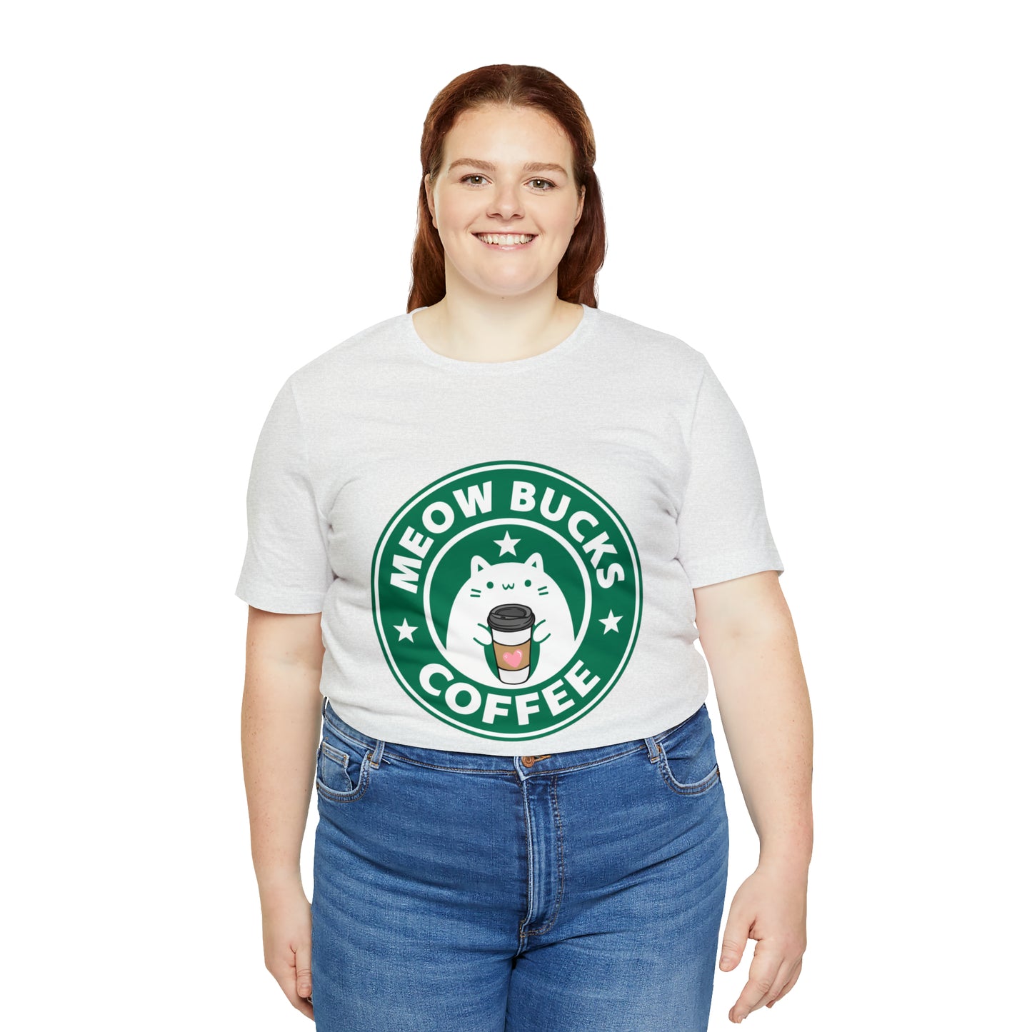 MeowBucks Coffee Unisex Jersey Short Sleeve Tee