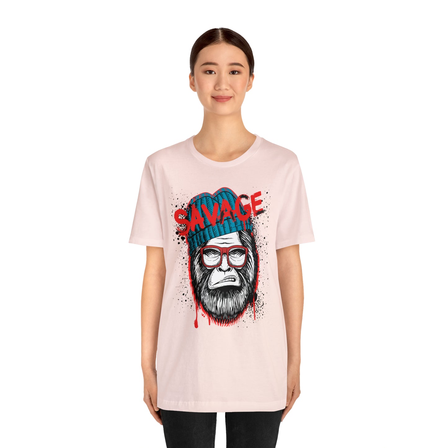 Bigfoot Savage graffiti urban Unisex Jersey Short Sleeve Tee