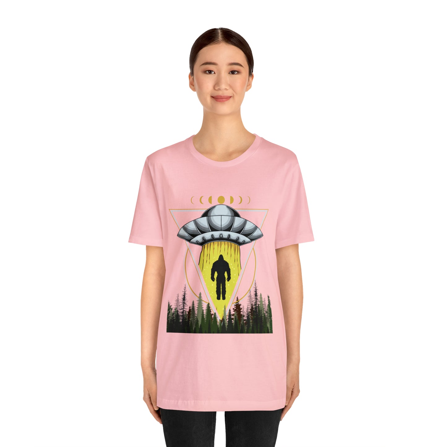 Bigfoot UFO Abduction Unisex Jersey Short Sleeve Tee